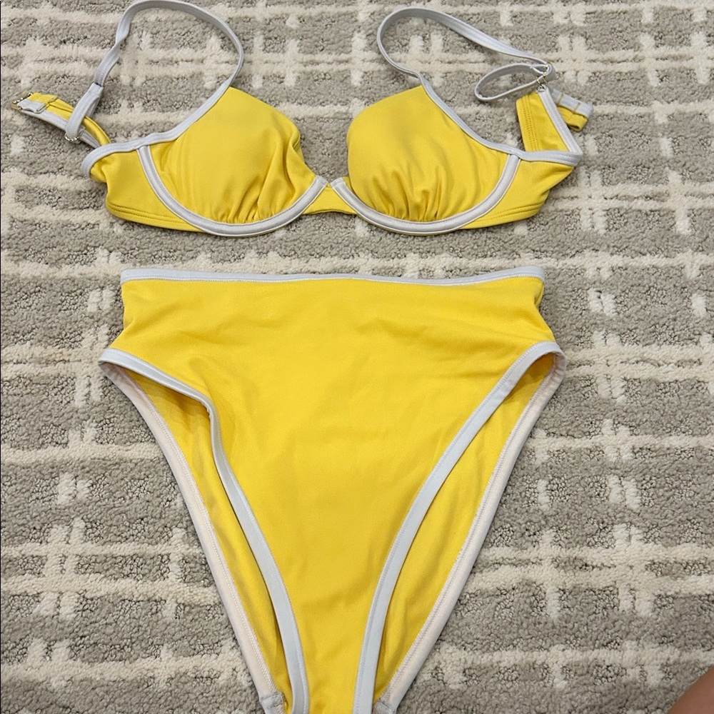 Shade & Shore Yellow Bikini Set